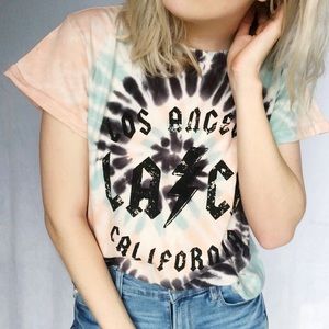 LA⚡️CA NWT Tie Dye Graphic‎ Tee